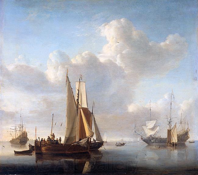 Esaias Van de Velde Ships off the coast